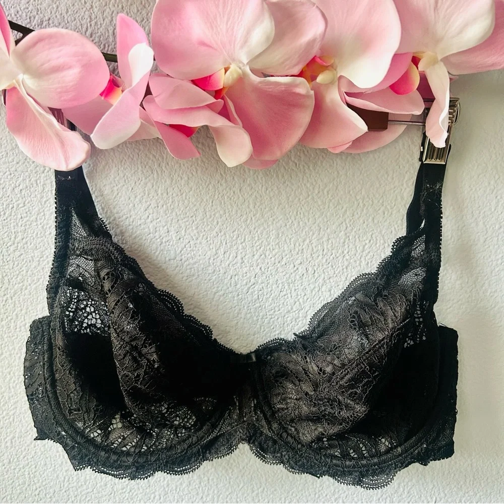 Felina Peridot Unlined Lace Bra, size 36D - Picture 7 of 12